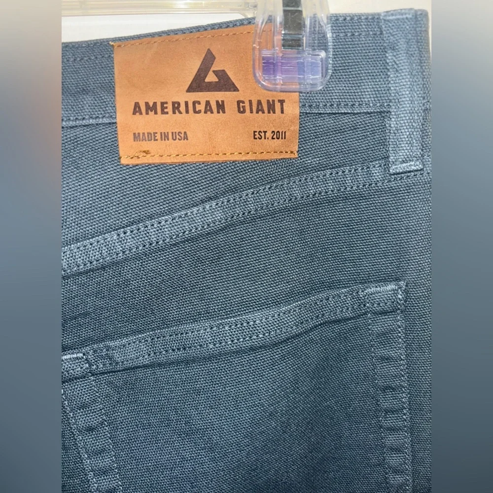 NWOT American Giant Men's Roughneck Pant Straight Vintage Indigo 32 x 30 Casual - Picture 8 of 13